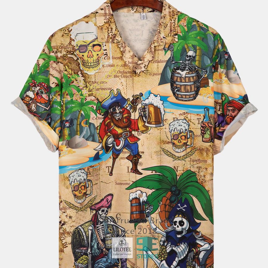 Pirates of the Caribbean Cartoon beer Hawaiian Shirt 2
