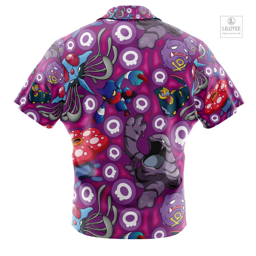 Poison Type Pokemon Short Sleeve Hawaiian Shirt 3