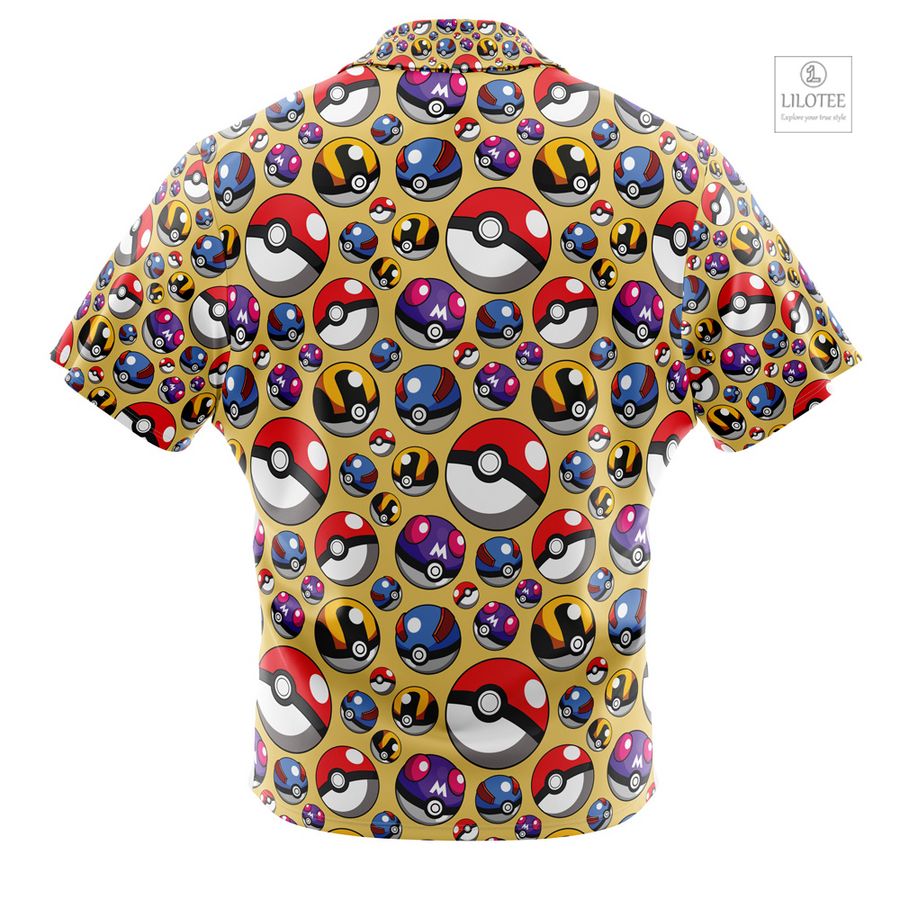 Poke Balls Pokemon Short Sleeve Hawaiian Shirt 7
