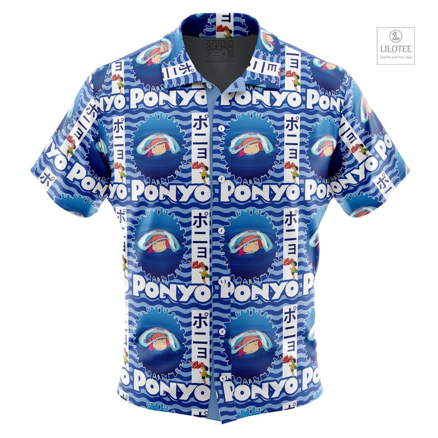 Ponyo Studio Ghibli Short Sleeve Hawaiian Shirt 1