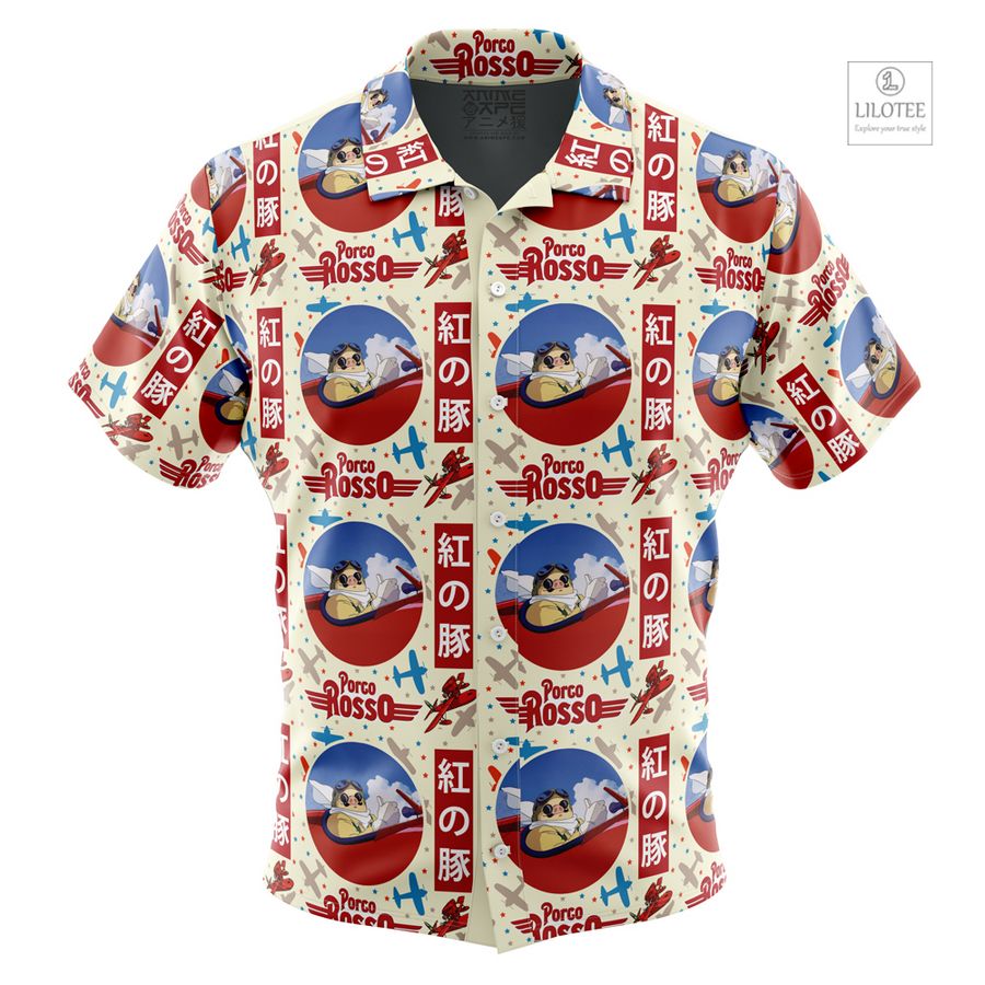 Porco Rosso Studio Ghibli Short Sleeve Hawaiian Shirt 3