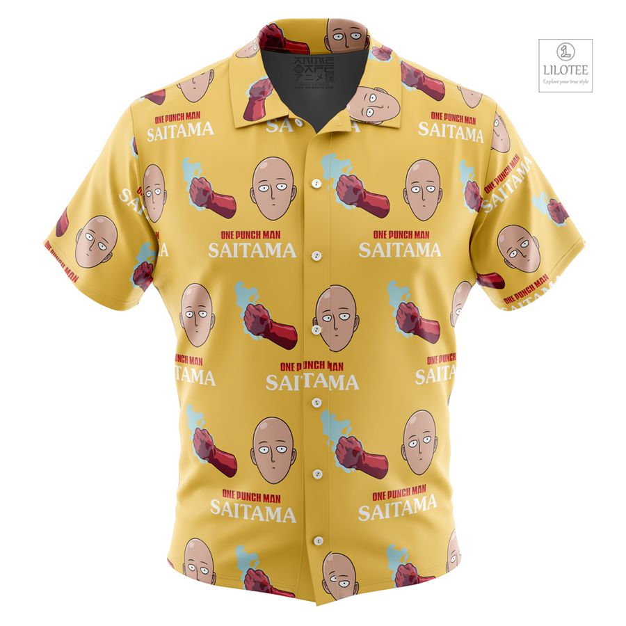 Power Saitama One Punch Man Short Sleeve Hawaiian Shirt 9