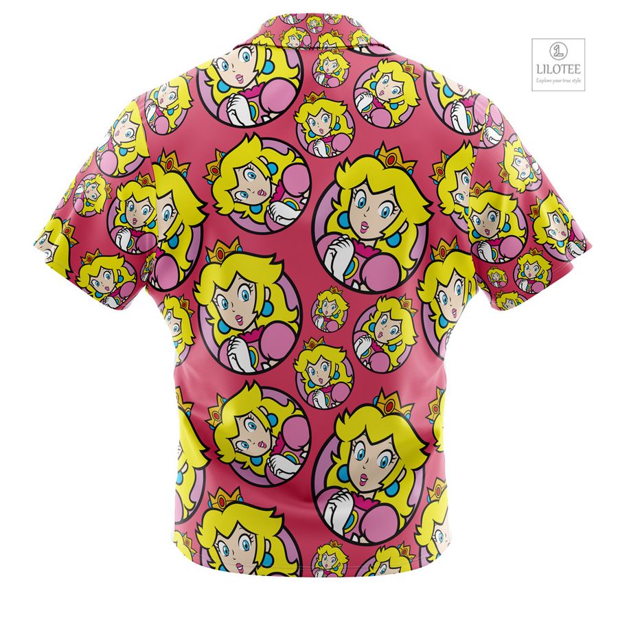 Princess Peach Super Mario Short Sleeve Hawaiian Shirt 4