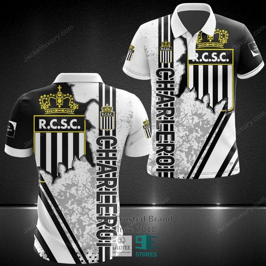 R. Charleroi S.C Black White Hoodie, Shirt 21