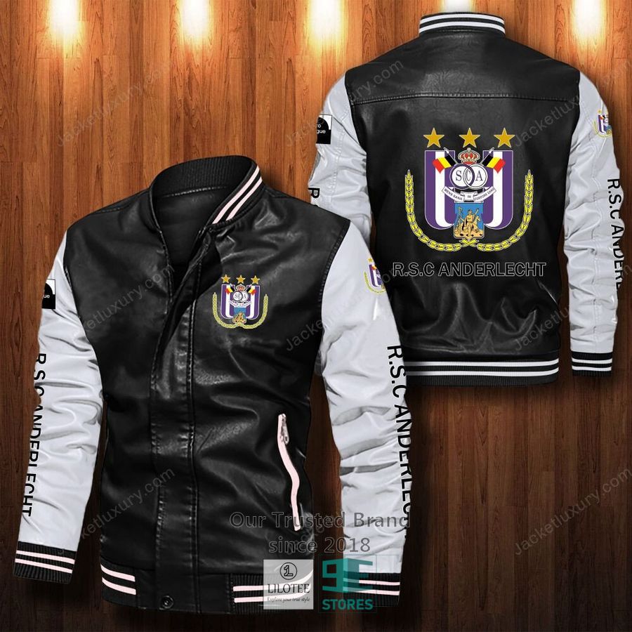 R.S.C. Anderlecht Bomber Leather Jacket 12