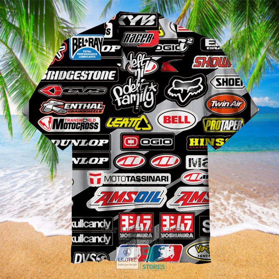 Racing Car Labeling Black Hawaiian Shirt 2