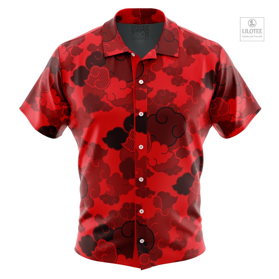 Red Aloha Akatsuki Naruto Short Sleeve Hawaiian Shirt 10