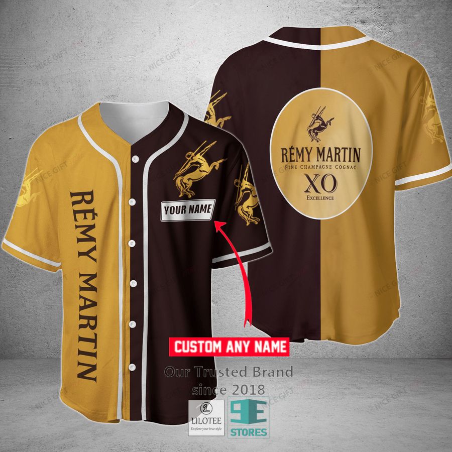 Remy Martin Your Name Black yellow Baseball Jersey 3