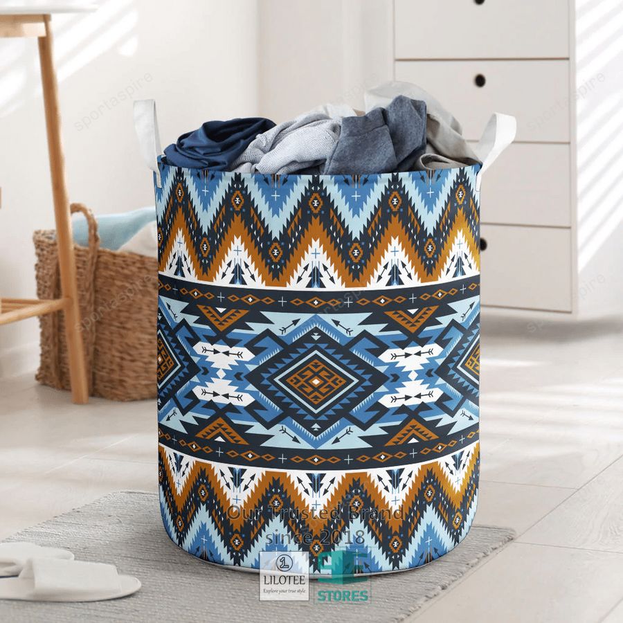 Retro Colors Tribal Seamless Laundry Basket 1
