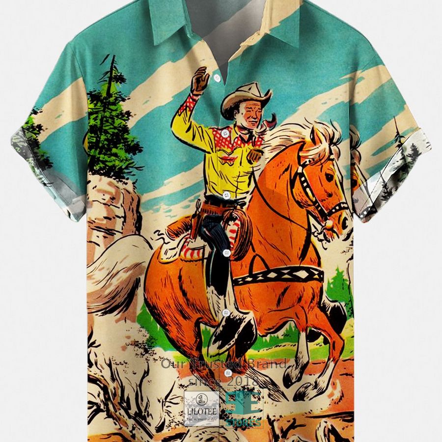 Retro Cowboy Equestrian Hawaiian Shirt 3