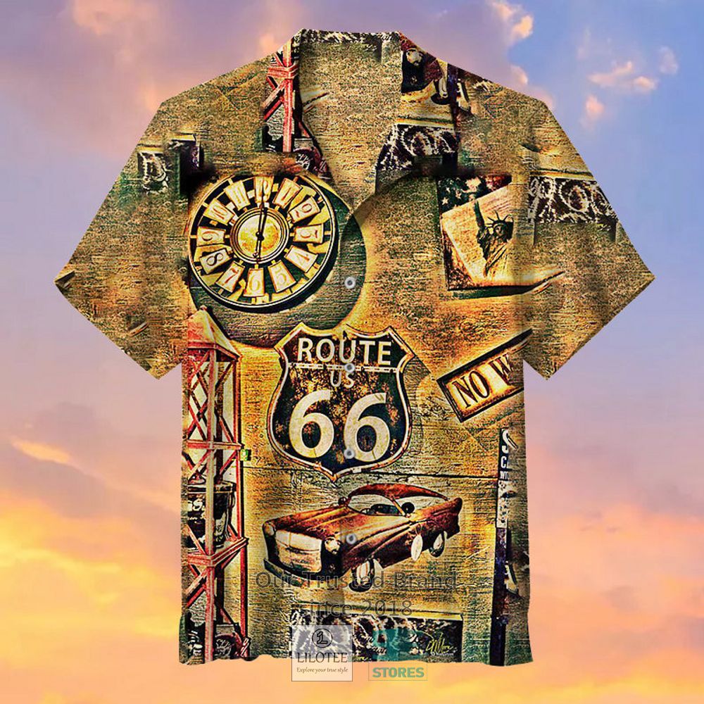 Retro Route 66 Hawaiian Shirt 1