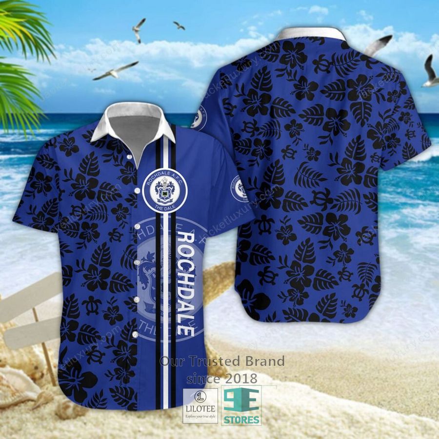 Rochdale AFC Hibicus Hawaiian Shirt 5