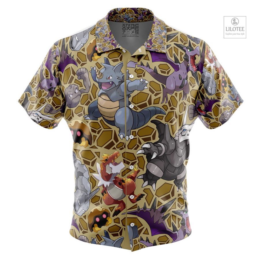 Rock Type Pokemon Short Sleeve Hawaiian Shirt 6