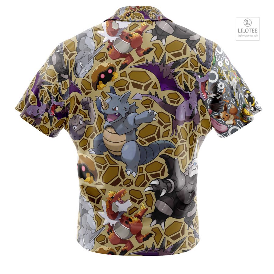 Rock Type Pokemon Short Sleeve Hawaiian Shirt 3