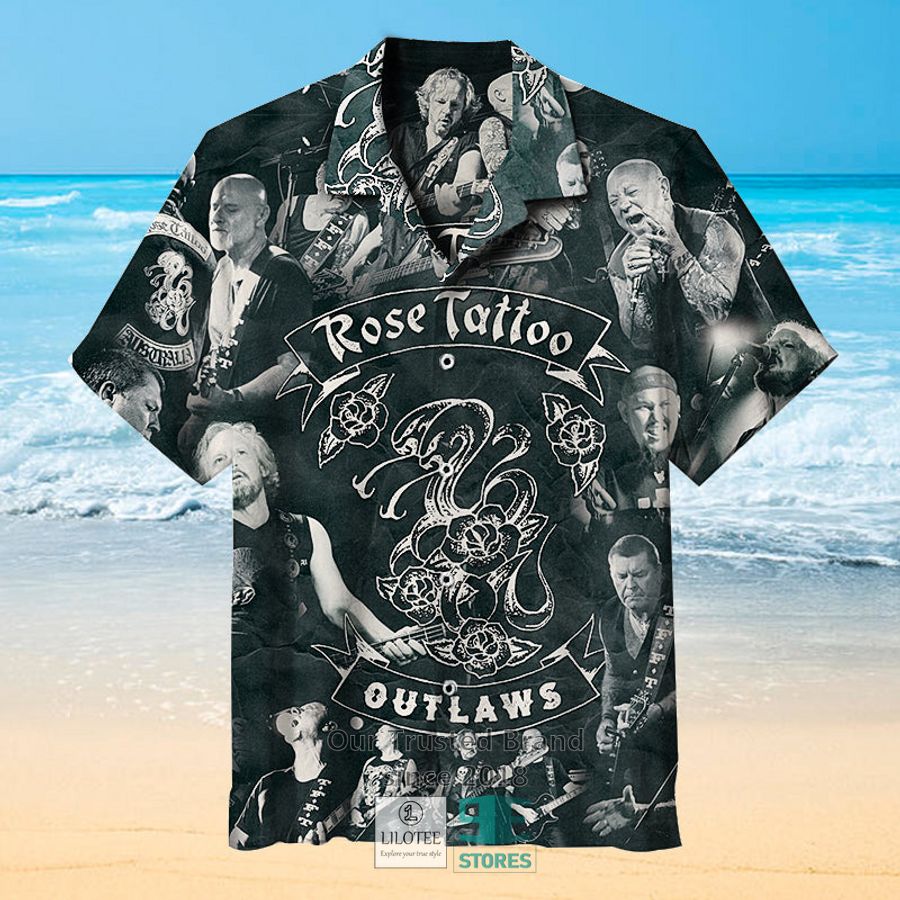 Rose Tattoo - Outlaws Casual Hawaiian Shirt 5
