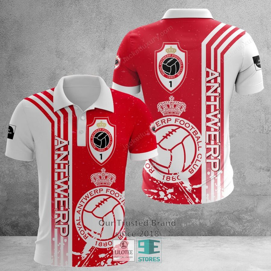 Royal Antwerp F.C White red Hoodie, Shirt 22