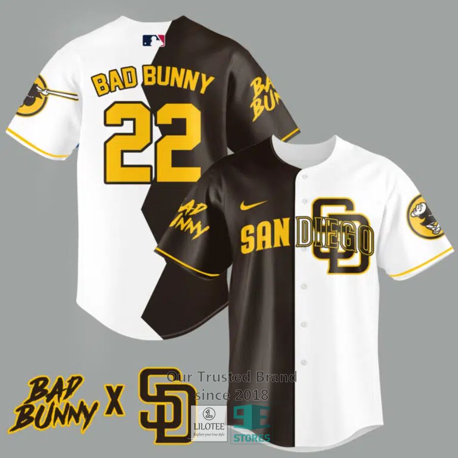 San Diego Padres Bad Bunny 22 Baseball Jersey 3
