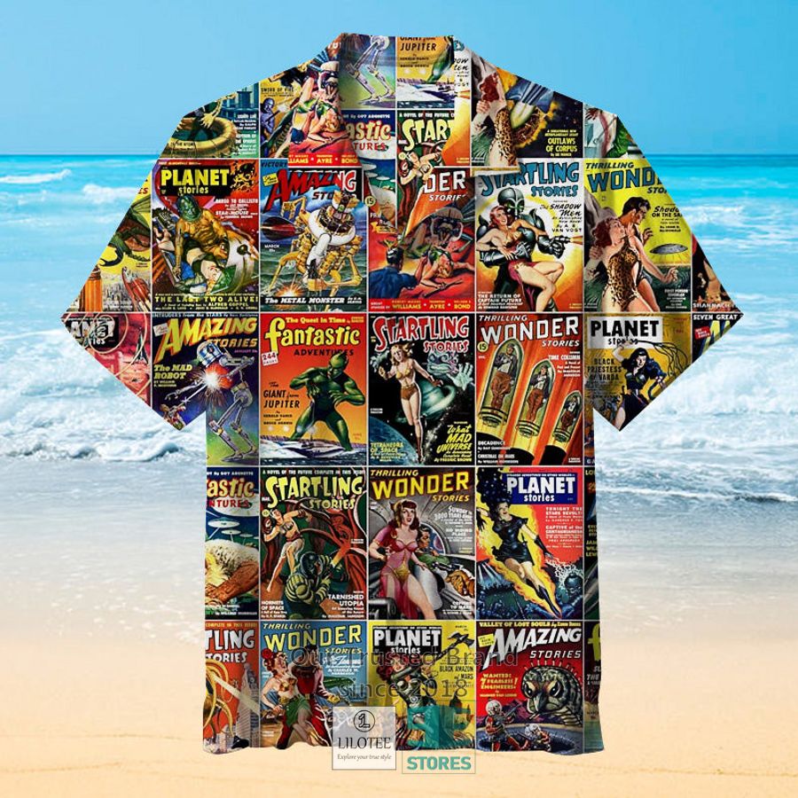 Science Fiction Magazine Hawaiian Shirt 3