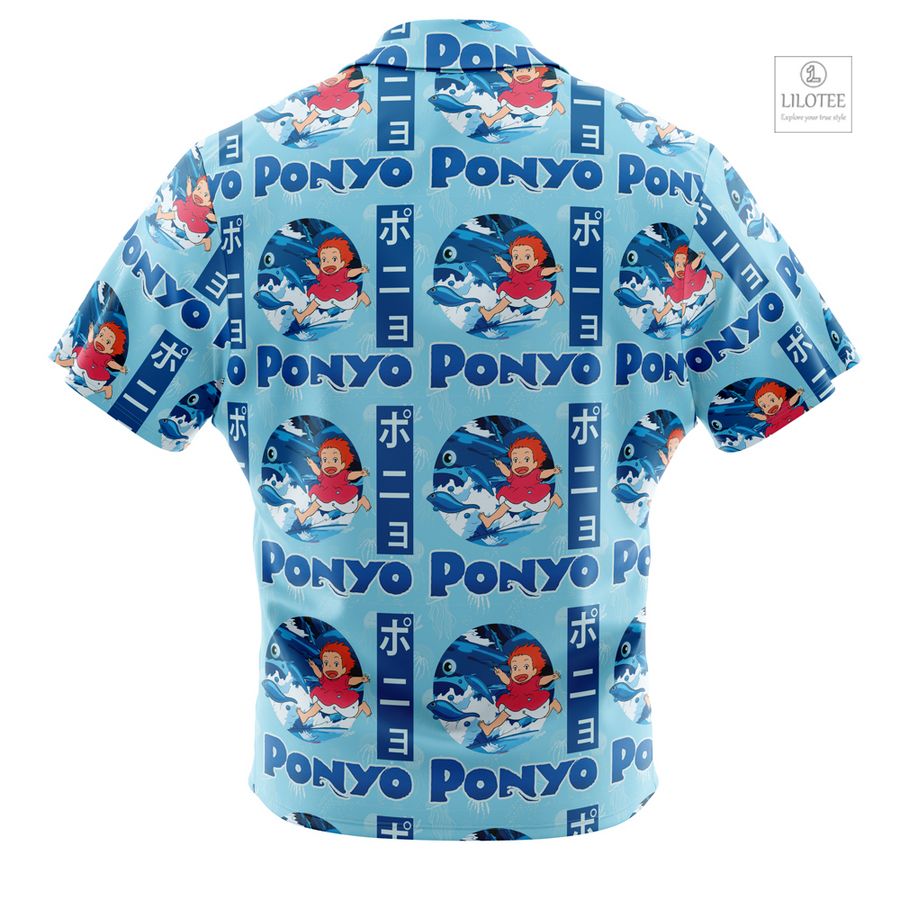 Sea Creatures Ponyo Studio Ghibli Short Sleeve Hawaiian Shirt 12