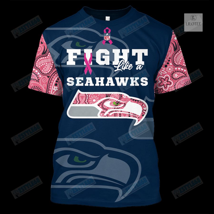 Seattle Seahawks Breast Cancer Awareness 3D Hoodie, Shirt 19