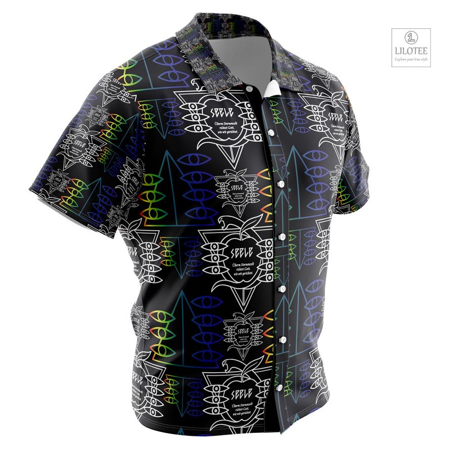 Seele Neon Genesis Evangelion Short Sleeve Hawaiian Shirt 3