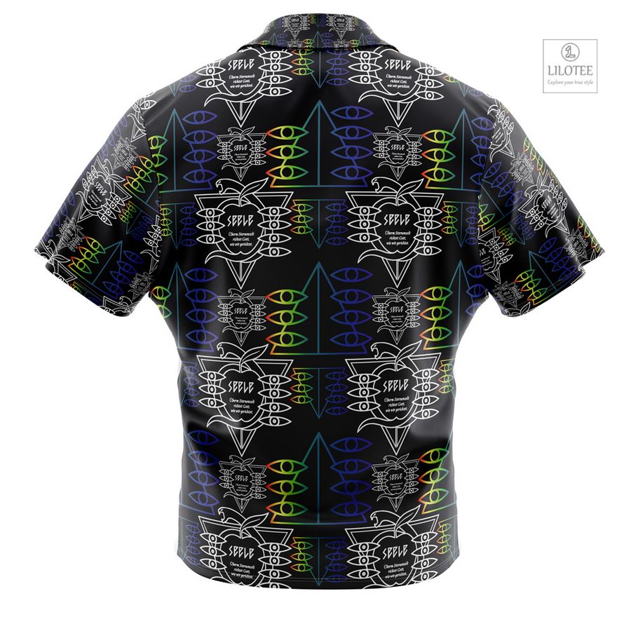 Seele Neon Genesis Evangelion Short Sleeve Hawaiian Shirt 4