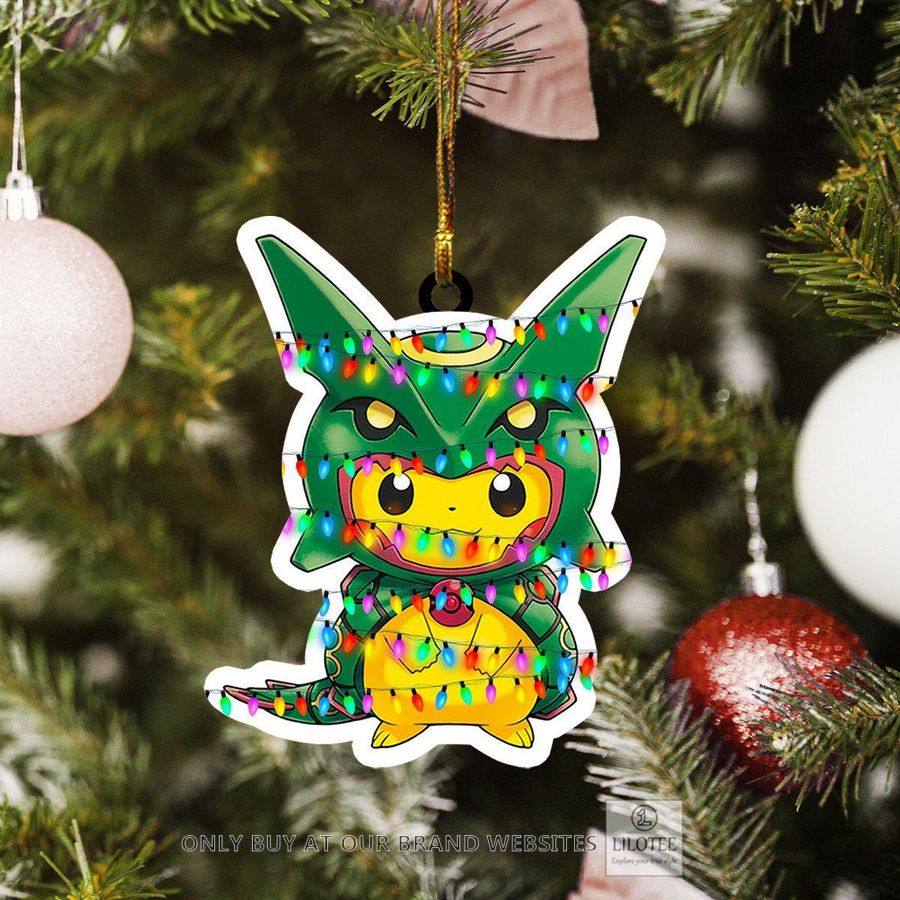 Skytree Pokemon Poncho Pikachu Rayquaza Christmas Ornament 4