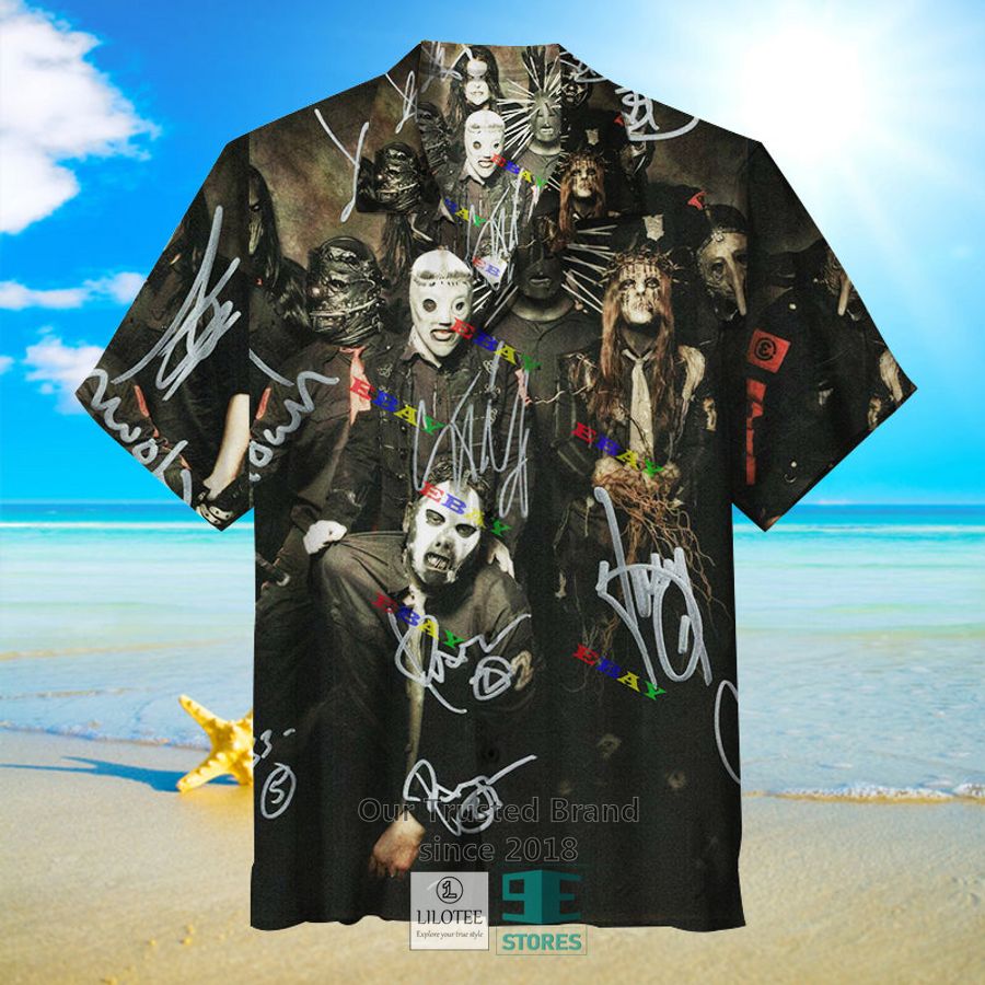 Slipknot band poster black Hawaiian Shirt 2