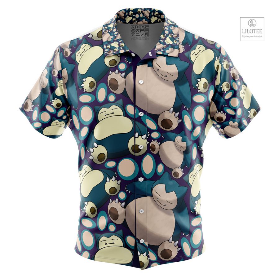 Snorlax Pokemon Short Sleeve Hawaiian Shirt 1