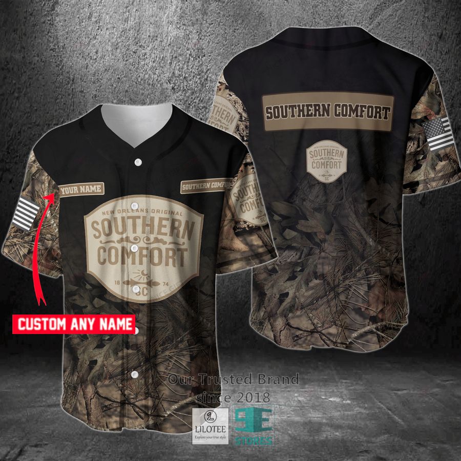 Southern Comfort Your Name Hunting Baseball Jersey 3