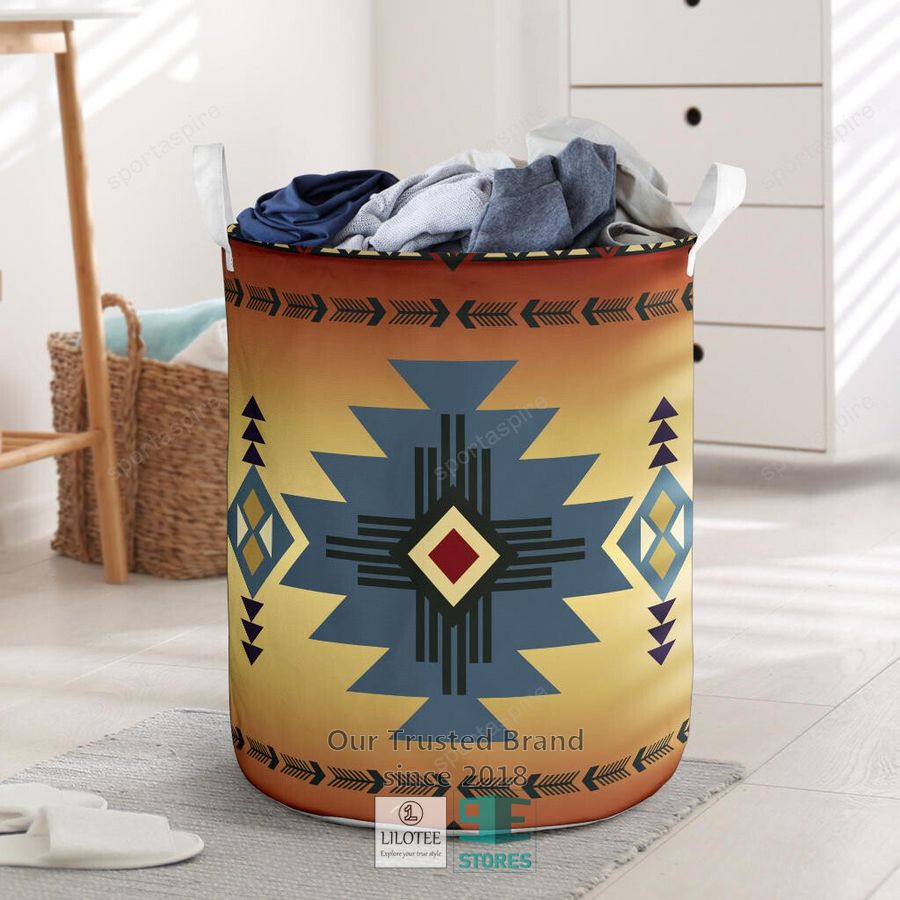 Southwest Blue Symbol Laundry Basket 1