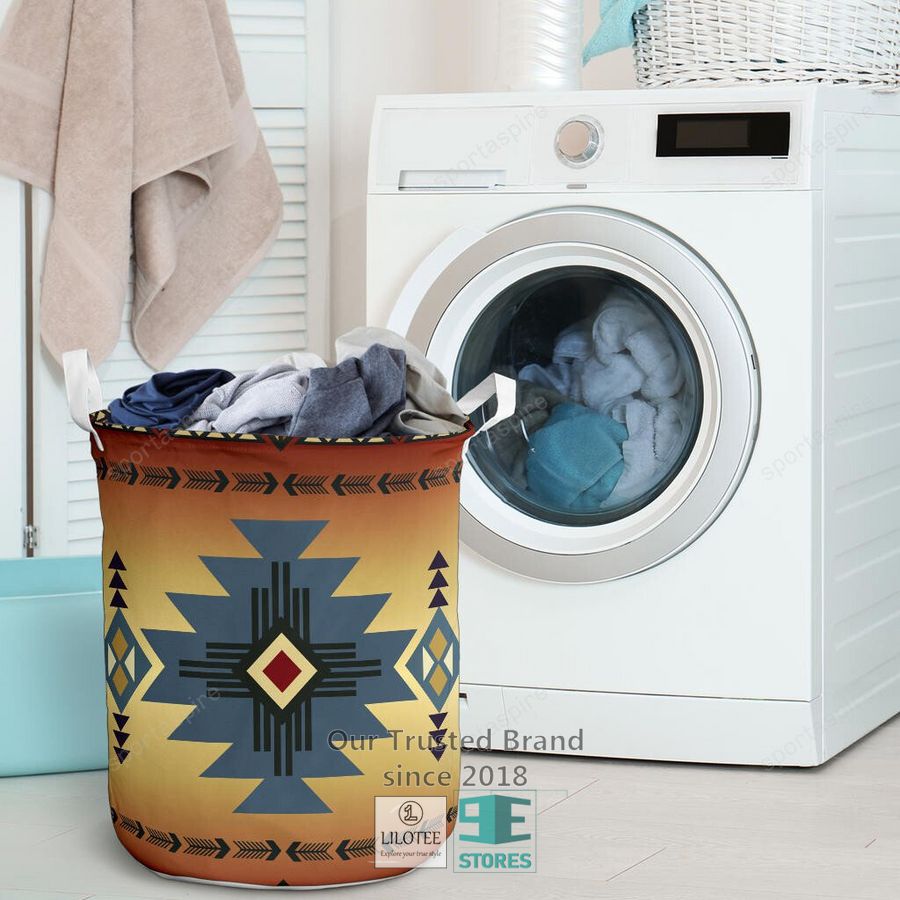Southwest Blue Symbol Laundry Basket 3