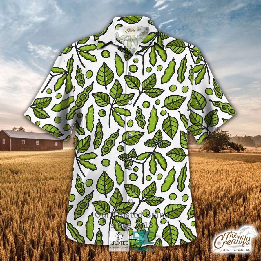 Soybean Leaf And Pod Pattern Hawaiian Shirt 8