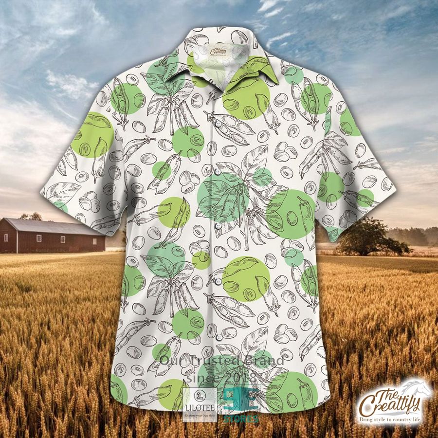 Soybean Plant Pattern Hawaiian Shirt 8