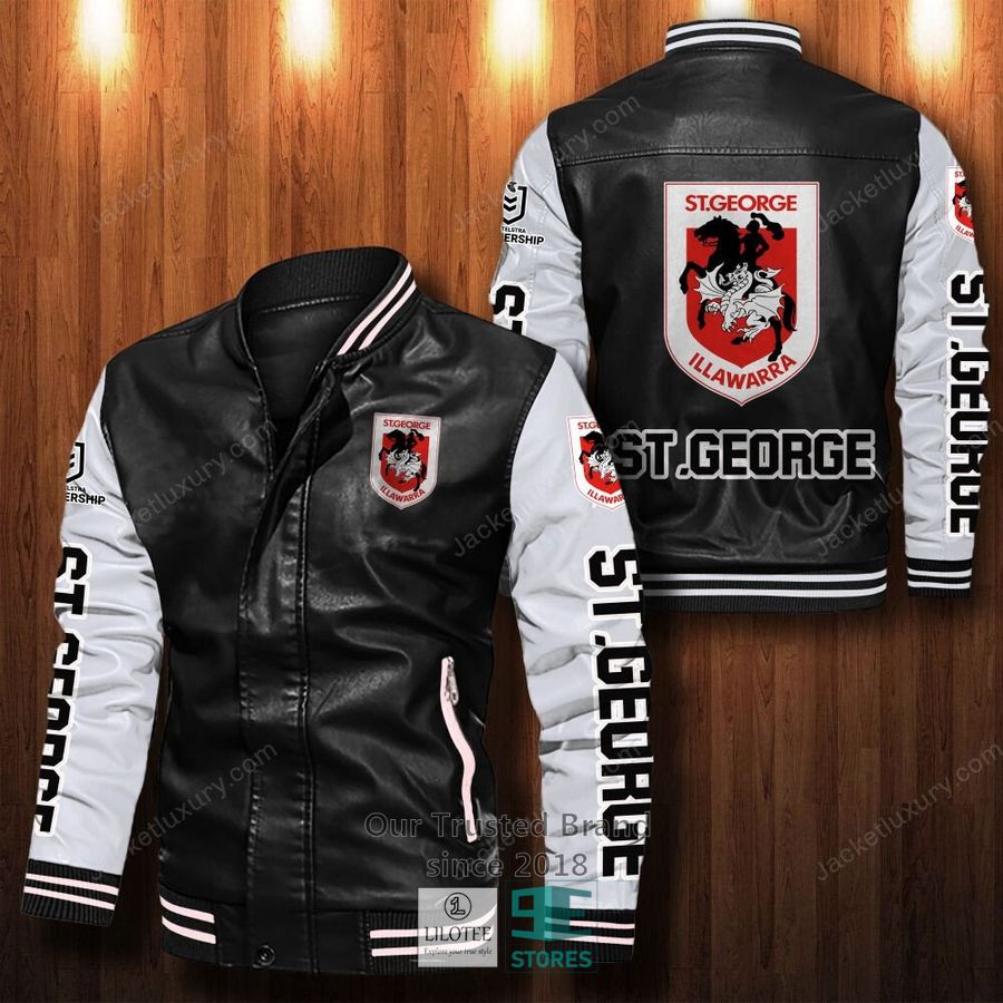 St. George Illawarra Dragons Bomber Leather Jacket 2