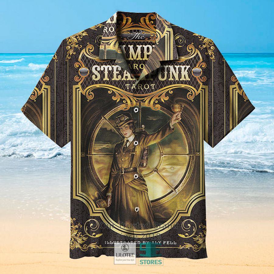 Steampunk Tarot Casual Hawaiian Shirt 4