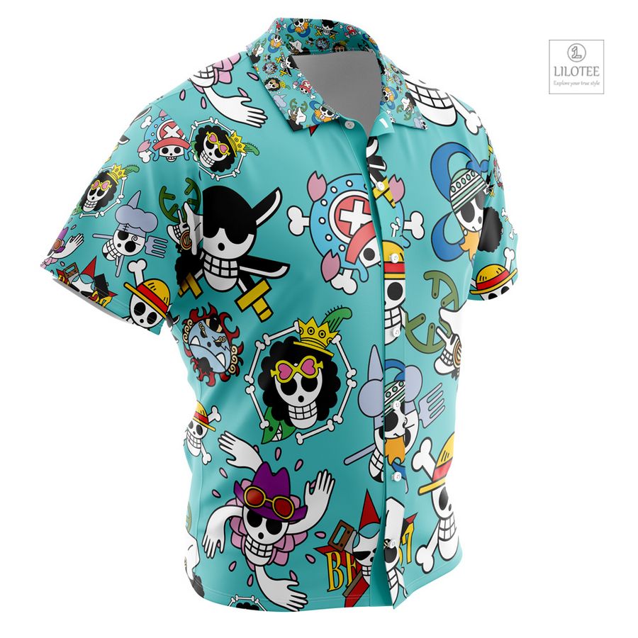 Strawhats Jolly Roger One Piece Short Sleeve Hawaiian Shirt 6