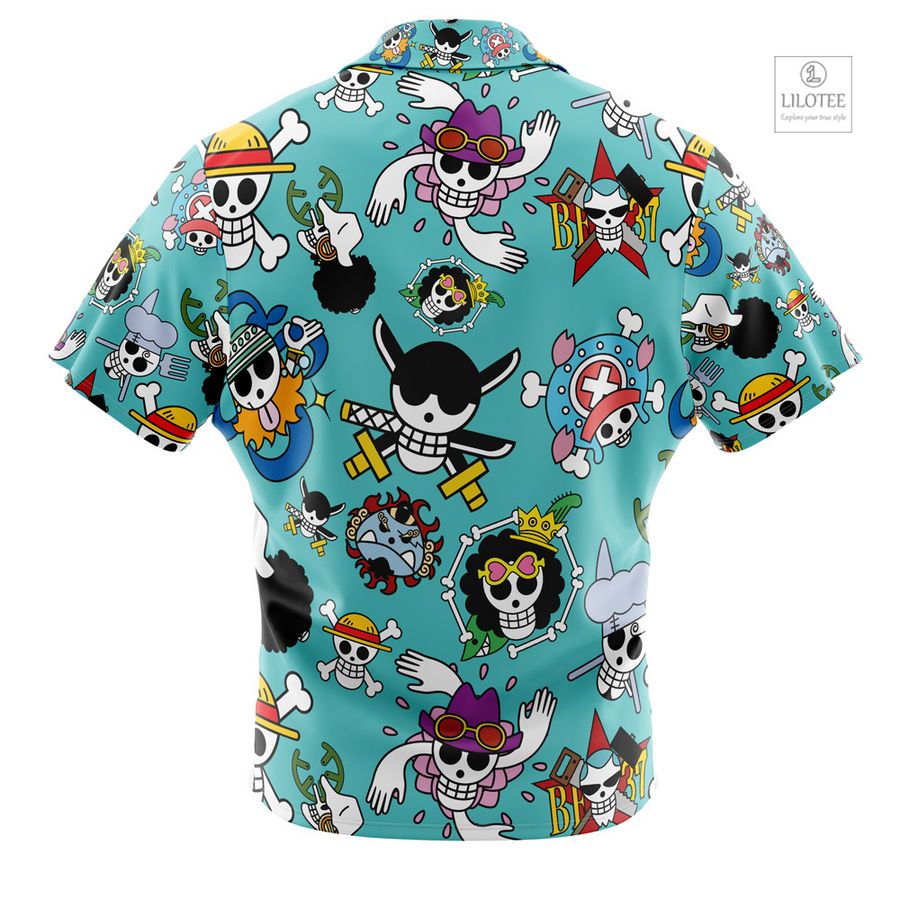 Strawhats Jolly Roger One Piece Short Sleeve Hawaiian Shirt 4