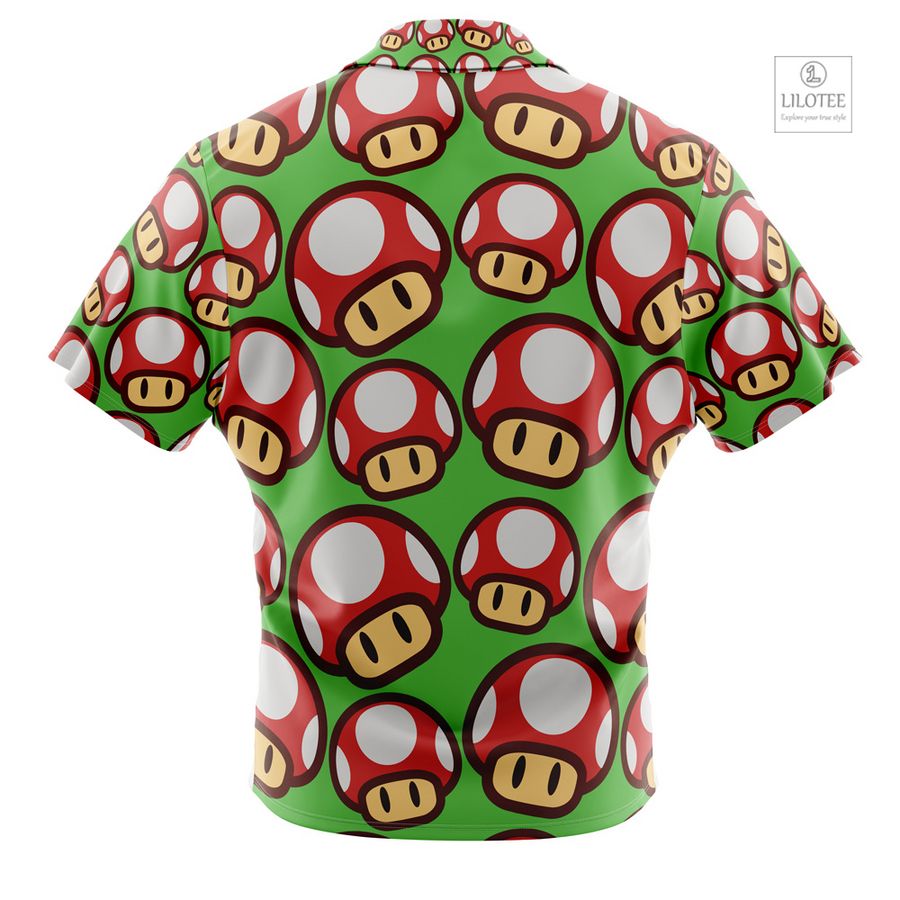 Super Mushroom Super Mario Short Sleeve Hawaiian Shirt 7