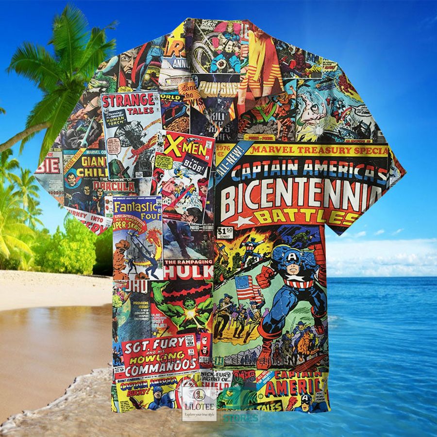 Superhero Comics Covers Colorful Hawaiian Shirt 2