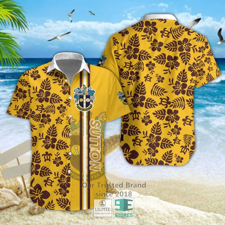 Sutton United Hibicus Hawaiian Shirt 5