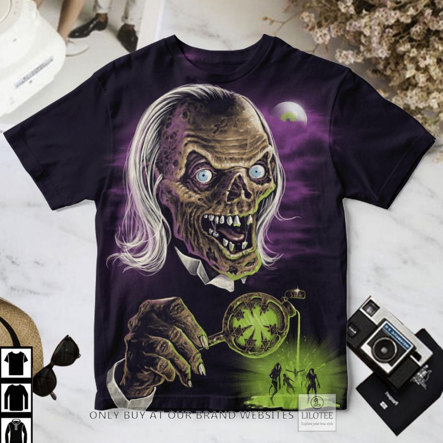 Tales from the Crypt Crypt Keeper at moon night T-Shirt 2