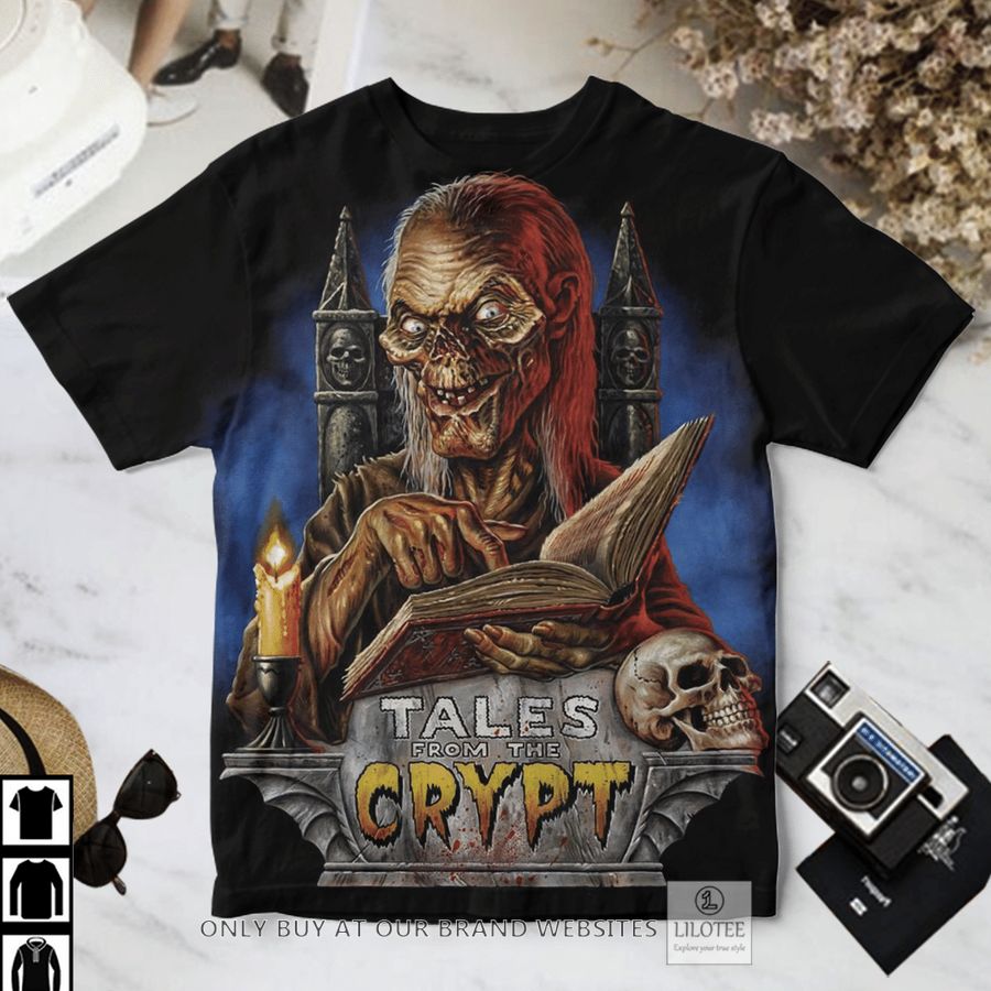 Tales from the Crypt Crypt Keeper read book T-Shirt 3