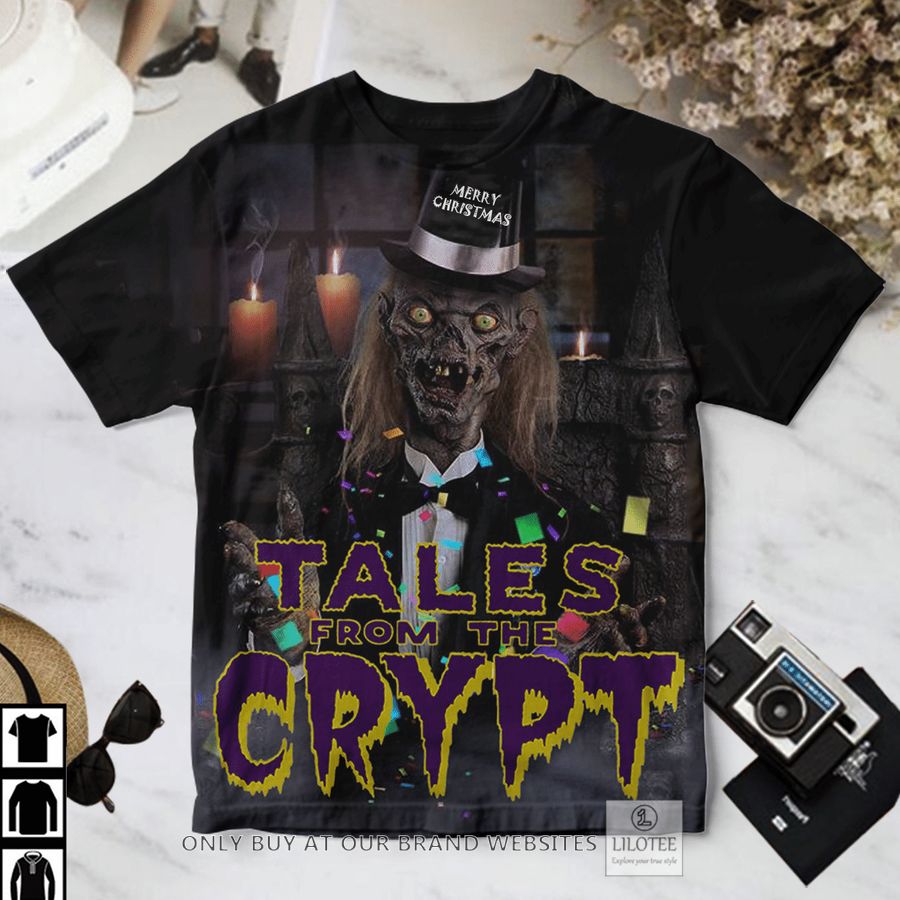 Tales from the Crypt Merry christmas skull T-Shirt 3