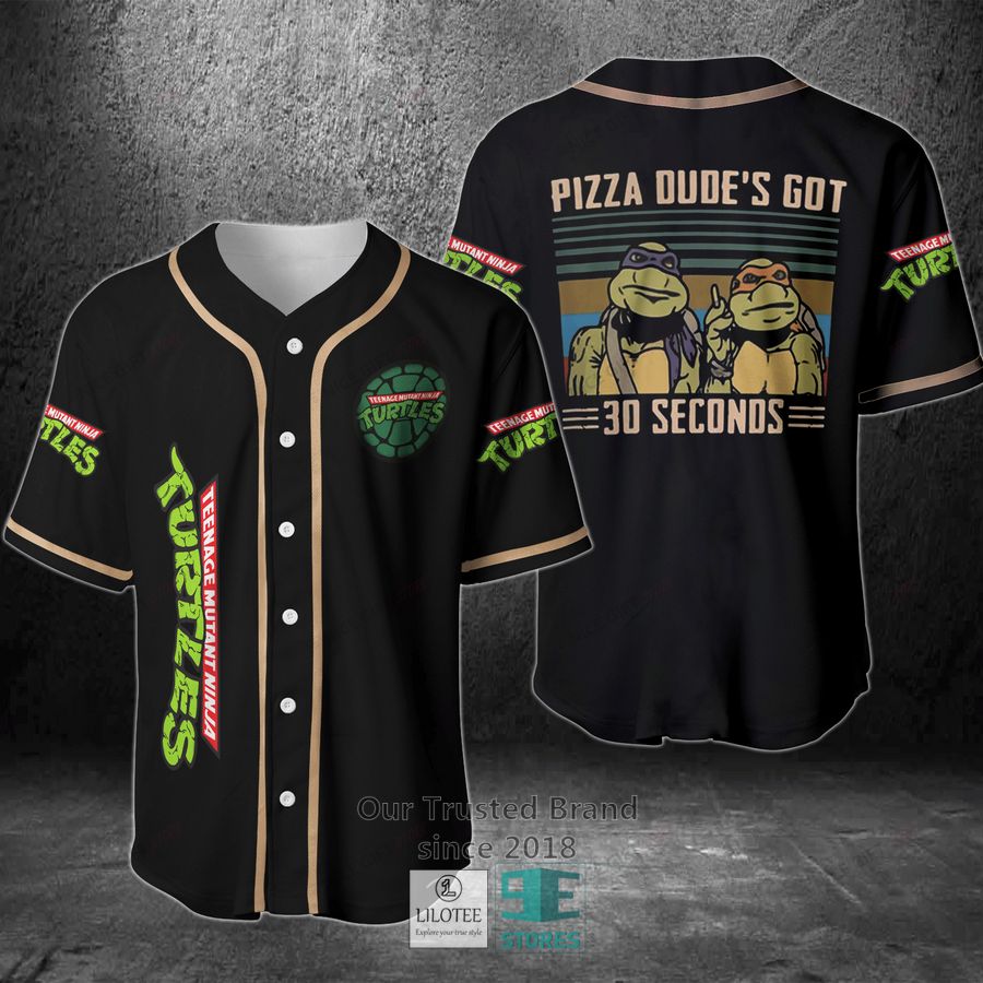 Teenage Mutant Ninja Turtles Pizza Dude got 30 seconds Baseball Jersey 2