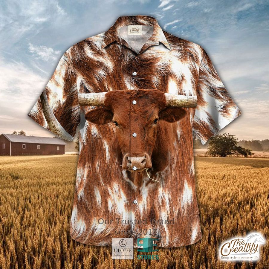 Texas Longhorn Cattle Hawaiian Shirt 9