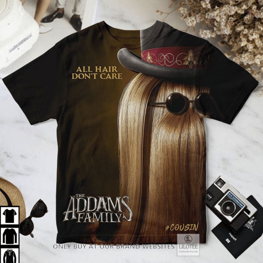 The Addams Family Cousin All Hair Don't Care T-Shirt 3