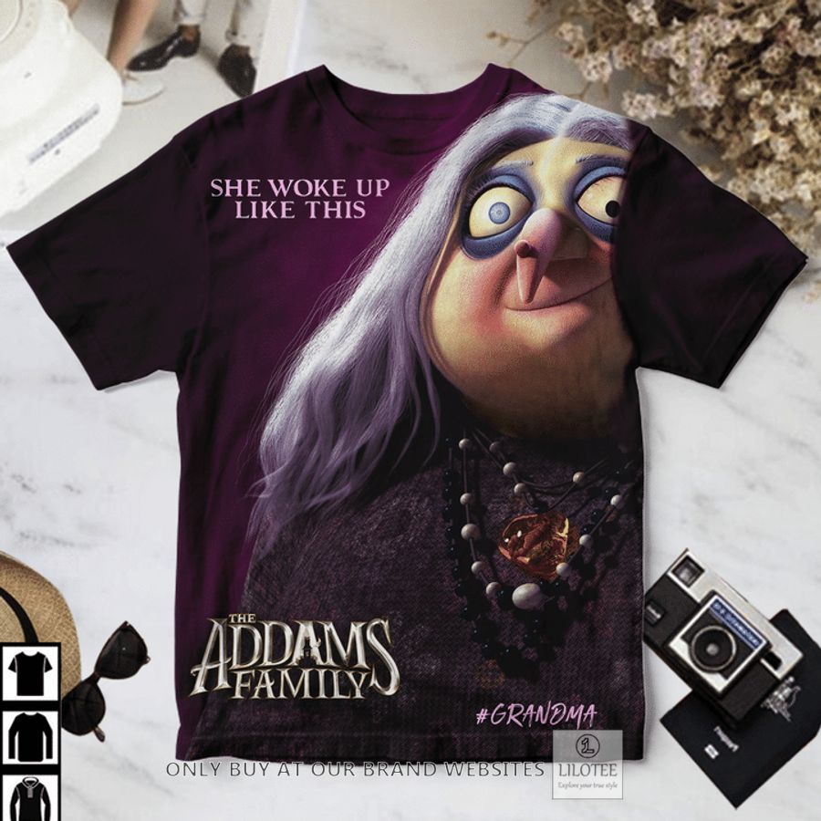 The Addams Family Grandma She Woke Up Like This T-Shirt 2