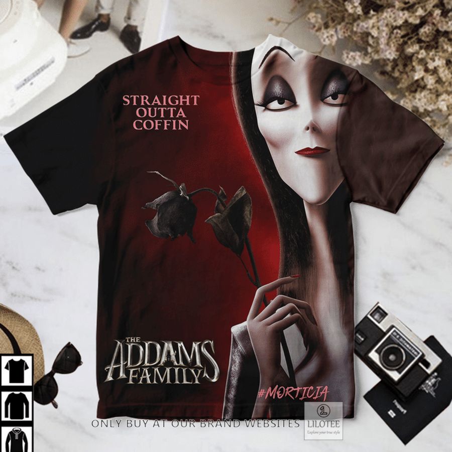 The Addams Family Morticia Straight Outta Coffin T-Shirt 2
