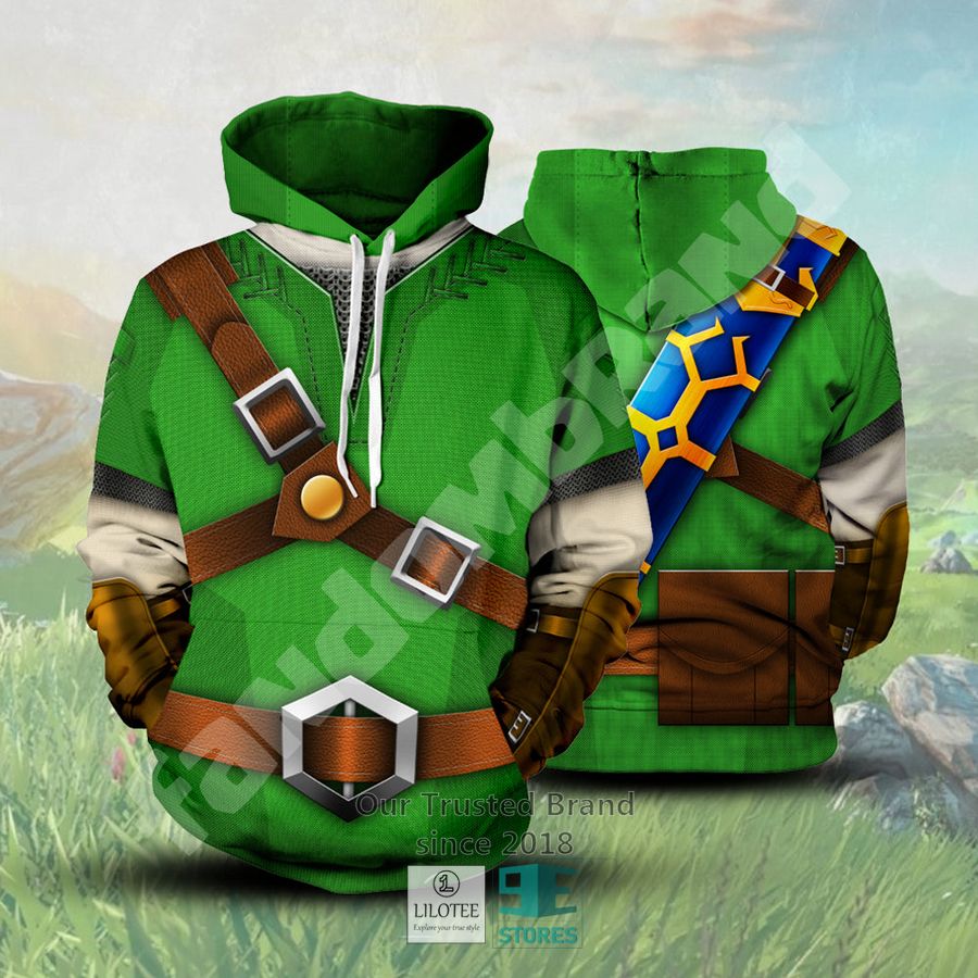 The Legend of Zelda Link Green 3D Hoodie 6